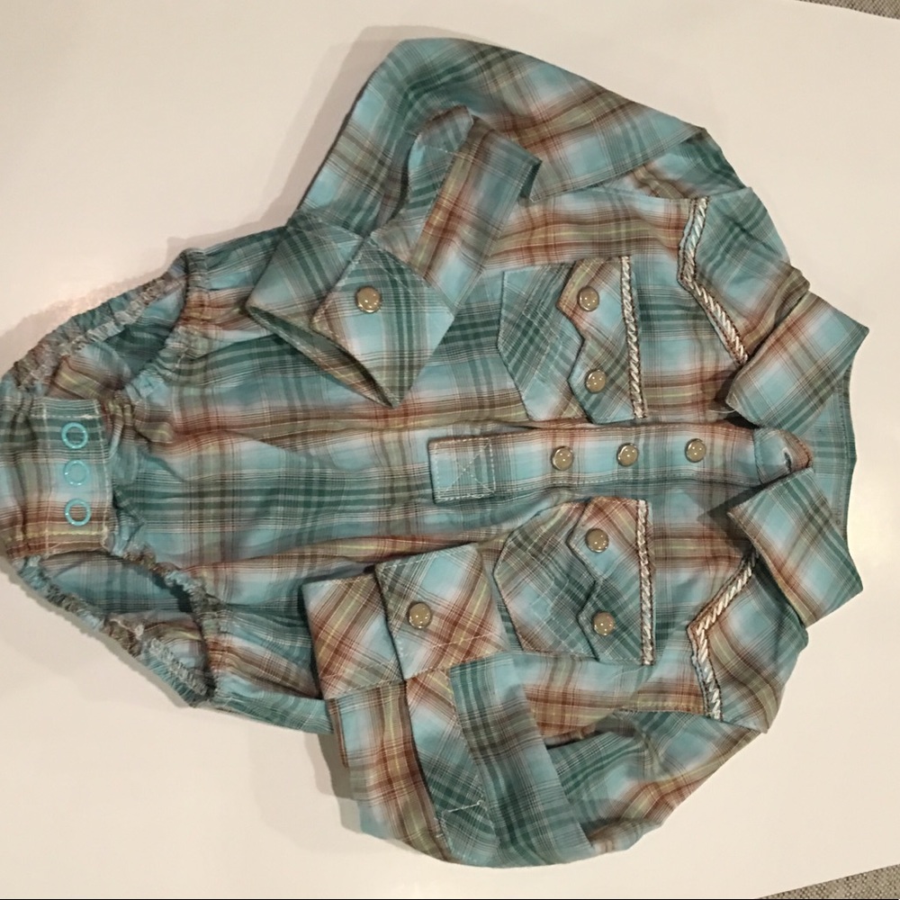 Wrangler pearl snap onesie 🤠